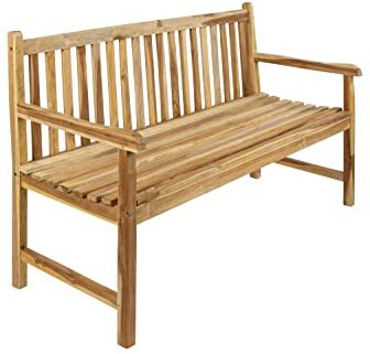 SAM Caracas Panchina da giardino a 3 posti, in legno, 150 cm, per giardino e balcone, in legno di teak massiccio