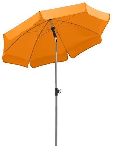Schneider Locarno, Ombrellone rotondo, colore: Arancione (Mandarine), Ø ca. 150 cm