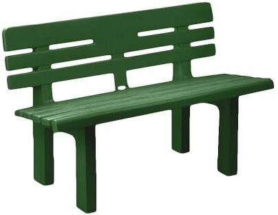 Dmora Panchina da Esterno Marinella, Panca monoblocco da Giardino, Outdoor, 100% Made in Italy, 110x52h71 cm, Verde