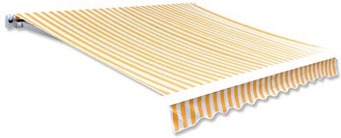 vidaXL Tendone da Sole in Tela 3x2,5 m Giallo Girasole/Bianco Parasole Tenda