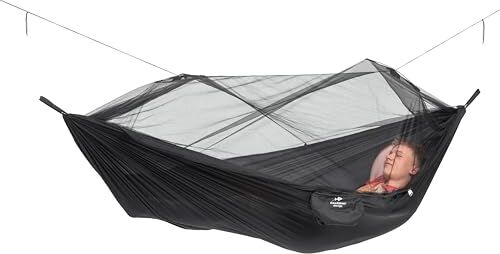 AMAZONAS AZ-1030220 Ultra-Light Moskito Traveller Extreme Amaca da Escursione, Nero