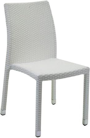 Vacchetti Giuseppe Vacchetti  Sedia Polyrattan Adila Ghiaccio Quadro, Bianco, Grande