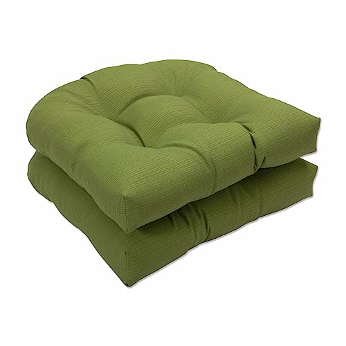 Pillow Perfect Indoor/Outdoor Forsyth Seduta in Rattan, Colore: Verde, Set di 2