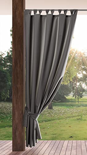 Eurofirany GARDEN Tenda de Esterni con Passanti 1 Pezzo. Tende impermeabili per Terazze, Tenda per Gazebo Pergolata Patio Balcone, Protezione Solare e Privacy, 155x200 cm, Grigio Scuro