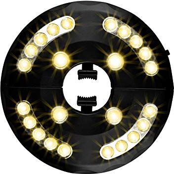 Usmoscat Luci per Ombrellone, Lampada per Ombrellone da Giardino,  Patio Umbrella Light, 24 LED, 3 Modalità di Illuminazione, Perfetto per Giardino, Esterni, Campeggio, Tende (Luce Calda)