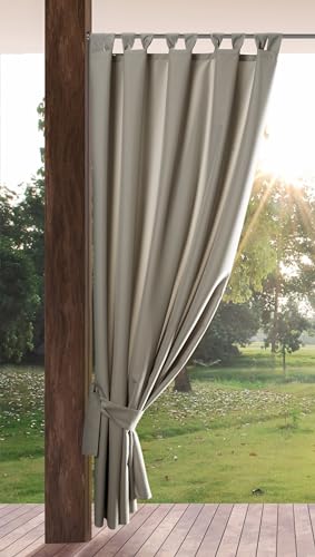 Eurofirany GARDEN Tenda de Esterni con Passanti 1 Pezzo. Tende impermeabili per Terazze, Tenda per Gazebo Pergolata Patio Balcone, Protezione Solare e Privacy, 155x200 cm, Cappuccino