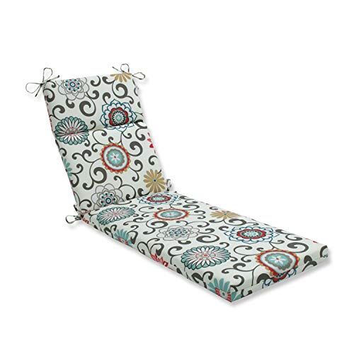 Pillow Perfect Outdoor Pom Pom Play Peachtini Chaise Lounge Cuscino