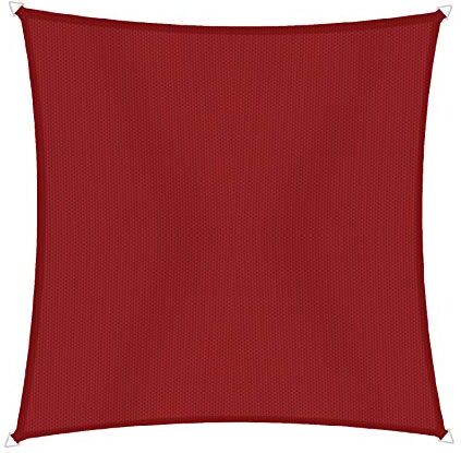 Windhager Cannes  Tenda da Sole Quadrata, 4 x 4 m, Protezione Solare per Giardino e terrazza, Resistente ai Raggi UV e alle intemperie, Colore: Rosso