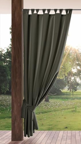 Eurofirany GARDEN Tenda de Esterni con Passanti 1 Pezzo. Tende impermeabili per Terazze, Tenda per Gazebo Pergolata Patio Balcone, Protezione Solare e Privacy, 155x260 cm, Grafite