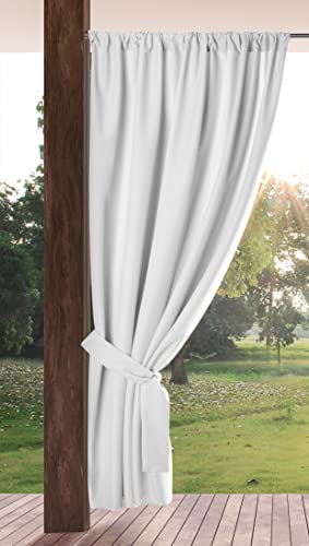 Eurofirany GARDEN Tenda per Esterni con Tasca Per Asta 1 Pezzo. Tende impermeabili per Terazze, Tenda per Gazebo Pergolata Patio Balcone, Protezione Solare e Privacy, 155x200 cm, Bianco