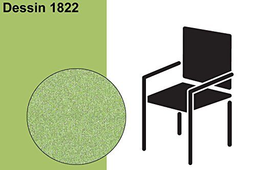 Best Selection-Line 1822 Cuscino per sedia con schienale basso, in cotone/poliestere, 100 x 50 x 7 cm, colore: Verde chiaro