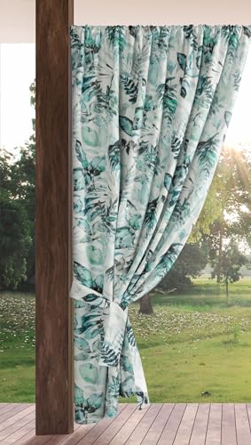 Eurofirany GARDEN Tenda per Esterni con Tasca Per Asta 1 Pezzo. Tende impermeabili per Terazze, Tenda per Gazebo Pergolata Patio Balcone, Protezione Solare e Privacy, 155x200 cm, Stampa Verde