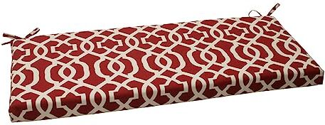 Pillow Perfect Outdoor/Indoor New Geo Red Cuscino per Panca/Altalena, Sintetico, Rosso, 1 Count (Pack of 1)