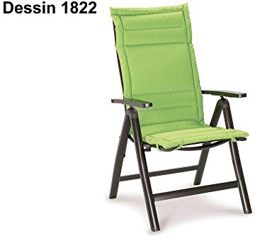 Best Soft-Line 1822 Cuscino per sedia con schienale alto, in poliestere/cotone, 120 x 50 x 4 cm, colore: verde chiaro