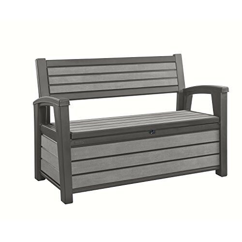 Keter Hudson Bench cuscino Box, 227 litri, antracite, 132,7 x 62,1 x 89 cm