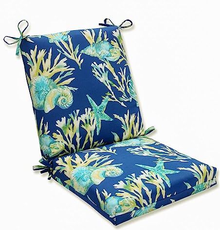 Pillow Perfect Outdoor/Indoor Daytrip Angoli Quadrati Pacific Sedia Cuscino