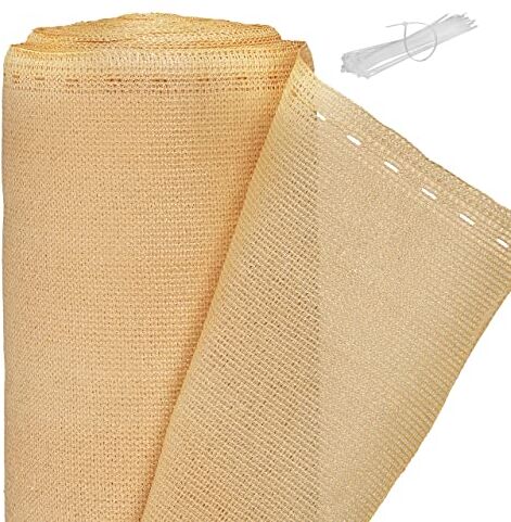 Relaxdays Frangivista Telo Ombreggiante, 100% plastica, Beige, 1 pz