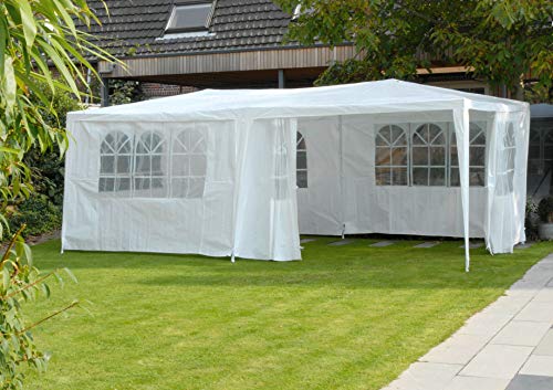 Lifetime Garden Reception 3 x 6 m, 18 m2 -6 parrocchetti laterali: 6 con finestra da utilizzare come padiglione, pergola, tenda da giardino, gazebo o gazebo, colore: bianco