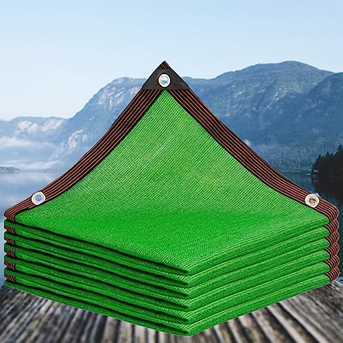 TMGJShd Rete Ombreggiante 90% Protezione Solare Vela Ombreggiante Rettangolare Tenda Parasole Traspirante Bordi Ispessiti Con Protezione Resistente Ai Raggi Uv. (Verde / 5 * 21m / 16.4ft*68.9ft)