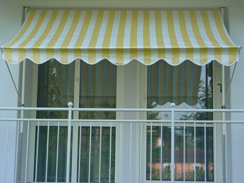 Angerer Tenda a Righe in polietilene, Colore: Giallo