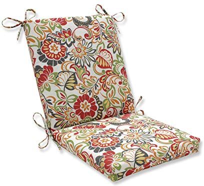 Pillow Perfect Indoor/Outdoor Multicolored Modern Floral Square Cuscino per Sedia