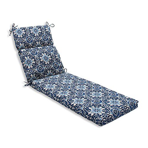 Pillow Perfect Outdoor/Indoor Xilografia Prism Chaise Lounge, Colore: Blu