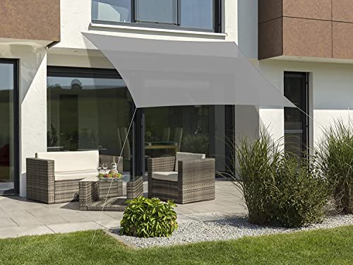 Schneider Tenda da sole Teneriffa, rettangolare, 360 x 250 cm, tessuto HDPE, 1,6 kg, colore: grigio argento