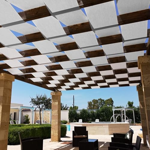 Giuri Tessuti Fascia OMBREGGIANTE in Tessuto al Metro, per Pergola e Gazebo (Panna, 140 CM)