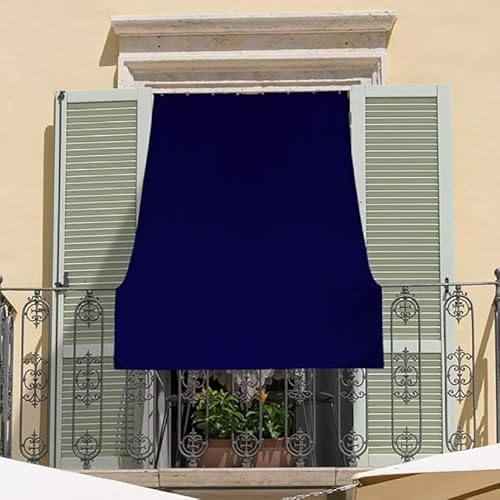 INTRECCI Tenda da Sole per Esterno, Tenda da Sole per Balconi, Impermeabile, Tenda da Sole a Caduta, 200x350 cm, Telo Ombreggiante, Riduce Luce e Calore, Migliora la Privacy, Colore Blu.