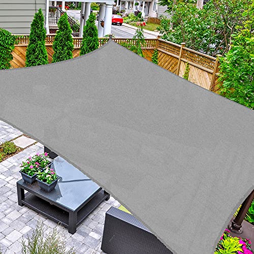 Abba Patio ASTEROUTDOOR Tenda parasole rettangolare, 3 x 3 m, protezione dai raggi UV, per patio, cortile, prato, giardino, attività all'aperto, colore grigio