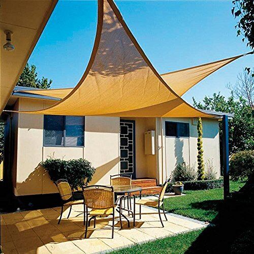 Papillon – Vela d'ombra per Giardino, Triangolare, 3,6 x 3,6 x 3,6 m, Colore: Beige