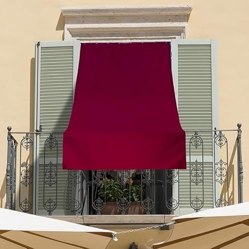 INTRECCI Tenda da Sole per Esterno, Tenda da Sole per Balconi, Impermeabile, Tenda da Sole a Caduta, 145x300 cm, Telo Ombreggiante, Riduce Luce e Calore, Migliora la Privacy, Colore Bordeaux.