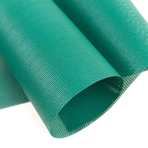 Giuri Tessuti Fascia OMBREGGIANTE in PVC Microforato al Metro, per Pergola e Gazebo (Verde, 80 CM)