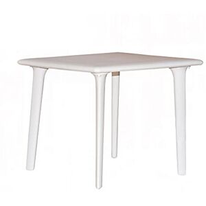 Resol New Dessa Tavolo da Giardino Interno o Esterno 90 x 90 Quadrato 2 o 4 Persone Robusto, Sobria e Informale Protezione UV per Uso in Patio, Terrazza o Veranda Colore Bianco Resol New Dessa Tavolo da Giardino Interno o Esterno 90 x 90 Quadrato 2 o 4 Persone Robusto, Sobria e Informale Protezione UV per Uso in Patio, Terrazza o Veranda Colore Bianco