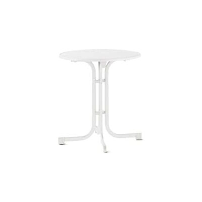 Sieger Tavolo pieghevole con piano MECALIT®-PRO, struttura bianca, piano in marmo bianco, ca. 70 cm Ø Sieger Tavolo pieghevole con piano MECALIT®-PRO, struttura bianca, piano in marmo bianco, ca. 70 cm Ø