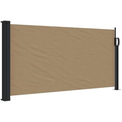 vidaXL Tenda da Sole Laterale Retrattile Tortora 100x500 cm vidaXL Tenda da Sole Laterale Retrattile Tortora 100x500 cm