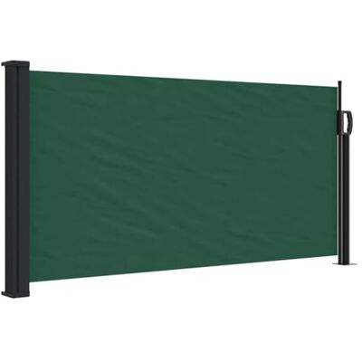vidaXL Tenda da Sole Laterale Retrattile Verde Scuro 100x300 cm vidaXL Tenda da Sole Laterale Retrattile Verde Scuro 100x300 cm