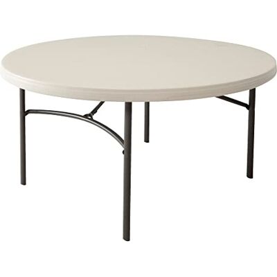 LIFETIME 60-inch Rotondo Commerciali – Tavolo Pieghevole Almond LIFETIME 60-inch Rotondo Commerciali – Tavolo Pieghevole Almond