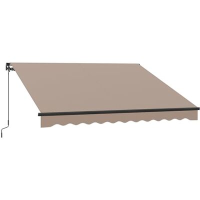 SONGMICS Tenda da Sole a Bracci Articolati, Tenda con Manovella, Parasole per Balcone, UPF 50+, Lega di Alluminio, Regolabile, 300 x 250 cm, Marrone Giallastro GSA306KZ01 SONGMICS Tenda da Sole a Bracci Articolati, Tenda con Manovella, Parasole per Balcone, UPF 50+, Lega di Alluminio, Regolabile, 300 x 250 cm, Marrone Giallastro GSA306KZ01