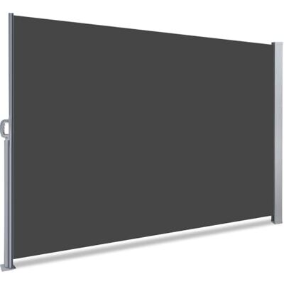 VOUNOT ® Tenda Paravento Laterale, per Balcone, Esterno e Terrazzo, Riavvolgibile, Antivento, Protezione Privacy, Protezione Solare, 180 x 300cm, Grigio Scuro VOUNOT ® Tenda Paravento Laterale, per Balcone, Esterno e Terrazzo, Riavvolgibile, Antivento, Protezione Privacy, Protezione Solare, 180 x 300cm, Grigio Scuro