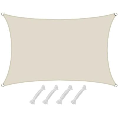 Amanka - UFP50+ 2m x 1m - Beige - Vela ombreggiante Amanka - UFP50+ 2m x 1m - Beige - Vela ombreggiante