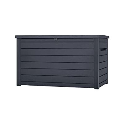 Keter Contenitore per cuscini XXL Ontario, grafite, capacità 870 l, dimensioni esterne: 147 x 83 x 86 cm, contenitore impermeabile, adatto per esterni Keter Contenitore per cuscini XXL Ontario, grafite, capacità 870 l, dimensioni esterne: 147 x 83 x 86 cm, contenitore impermeabile, adatto per esterni