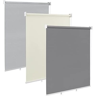 WOLTU Tenda da Sole Verticale con Catenella, Grigio Scuro 100x240 cm Tenda a Rullo da Esterno Resistente alle Intemperie con Protezione UV e Isolamento Termico, per Balcone, Terrazza o Finestra WOLTU Tenda da Sole Verticale con Catenella, Grigio Scuro 100x240 cm Tenda a Rullo da Esterno Resistente alle Intemperie con Protezione UV e Isolamento Termico, per Balcone, Terrazza o Finestra