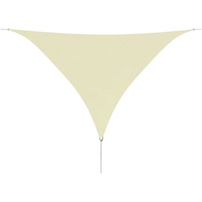 vidaXL Parasole a Vela Oxford Triangolare 5x5x5 m Crema vidaXL Parasole a Vela Oxford Triangolare 5x5x5 m Crema