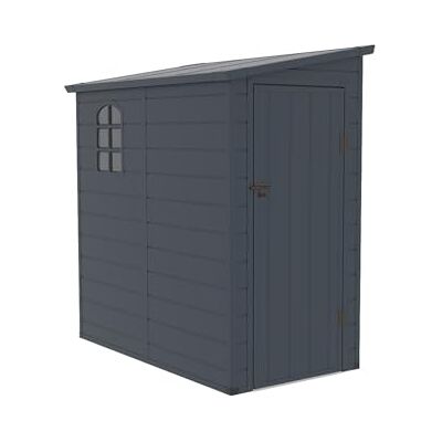 Unique Capanna da giardino Alberto L 97cm x P 180cm x H 175cm polipropilene grigio antracite Unique Capanna da giardino Alberto L 97cm x P 180cm x H 175cm polipropilene grigio antracite