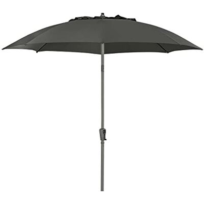 Dehner Ombrellone Paros, Ø 250 cm, altezza 246 cm, alluminio/poliestere, grigio scuro Dehner Ombrellone Paros, Ø 250 cm, altezza 246 cm, alluminio/poliestere, grigio scuro