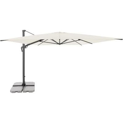 Doppler ombrellone a pendolo Jack 400x300cm al naturale I per balcone, terrazza e giardino I a manovella in alluminio resistente ai raggi UV I multifunzionale Doppler ombrellone a pendolo Jack 400x300cm al naturale I per balcone, terrazza e giardino I a manovella in alluminio resistente ai raggi UV I multifunzionale