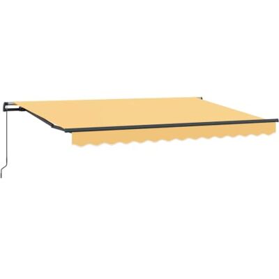 vidaXL Tenda retrattile Sabbia 500 × 300 cm Poliestere e Alluminio vidaXL Tenda retrattile Sabbia 500 × 300 cm Poliestere e Alluminio