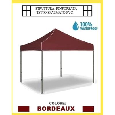 GrecoShop Gazebo pieghevole impermeabile 3x3m Bordeaux Mod. Super-Ignys (Cod.:4458) GrecoShop Gazebo pieghevole impermeabile 3x3m Bordeaux Mod. Super-Ignys (Cod.:4458)