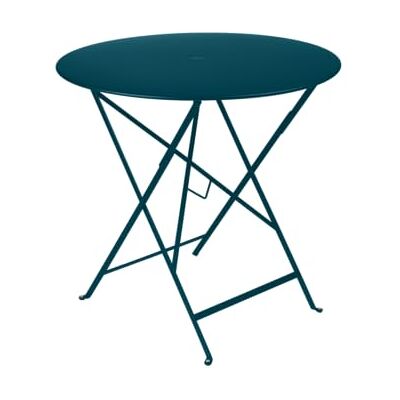 Fermob Tavolo Rotondo Bistro Gamma 2026, Acciaio, Blu Acapulco, Pieghevole, Ø 77 x H 74 cm, per Esterno Fermob Tavolo Rotondo Bistro Gamma 2026, Acciaio, Blu Acapulco, Pieghevole, Ø 77 x H 74 cm, per Esterno